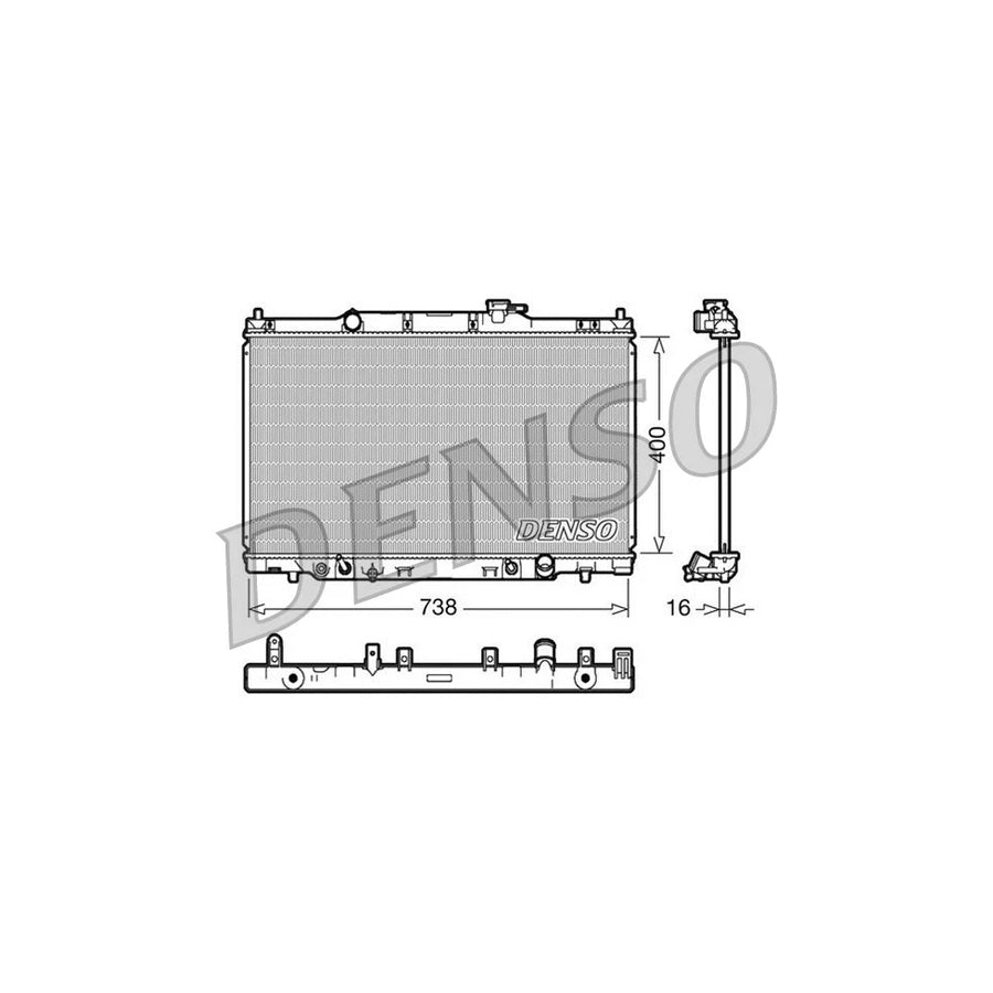 DENSO DRM40013 Engine Radiator for Honda Cr-V II (Rd)