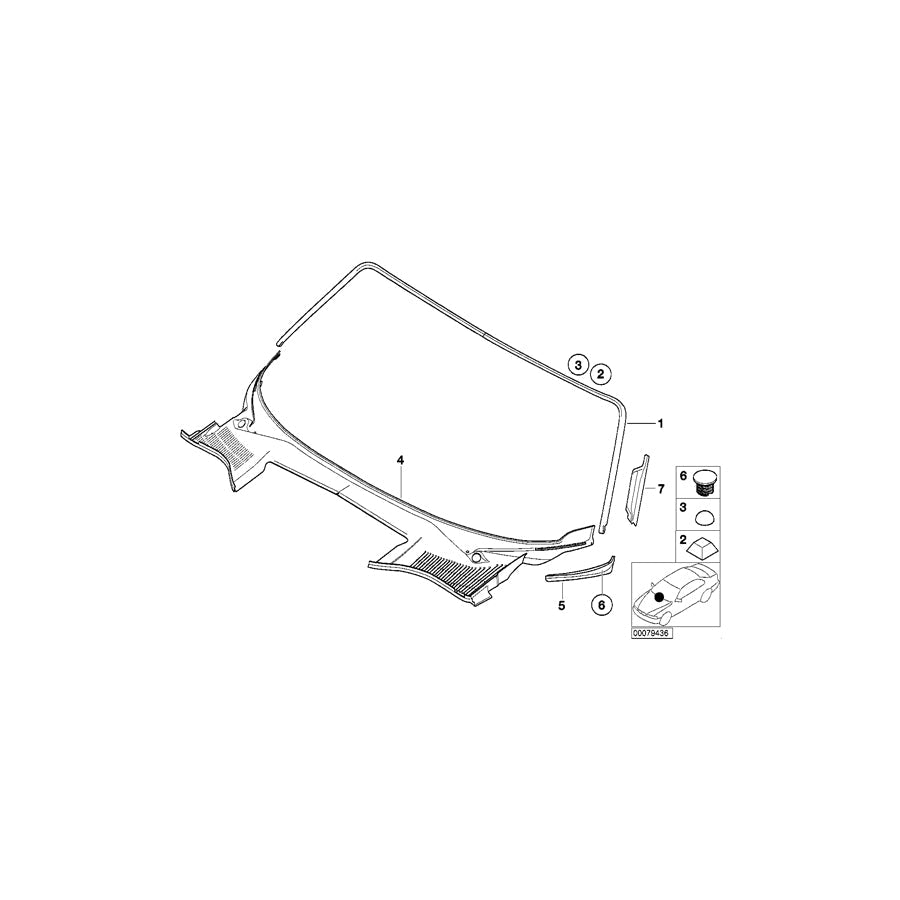 Genuine BMW 51337025723 E52 Cover, Column A, Left (Inc. ALPINA V8 & Z8) | ML Performance US Car Parts