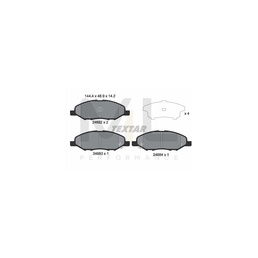TEXTAR 2468201 Brake pad set with acoustic wear warning | ML Performance Car Parts
