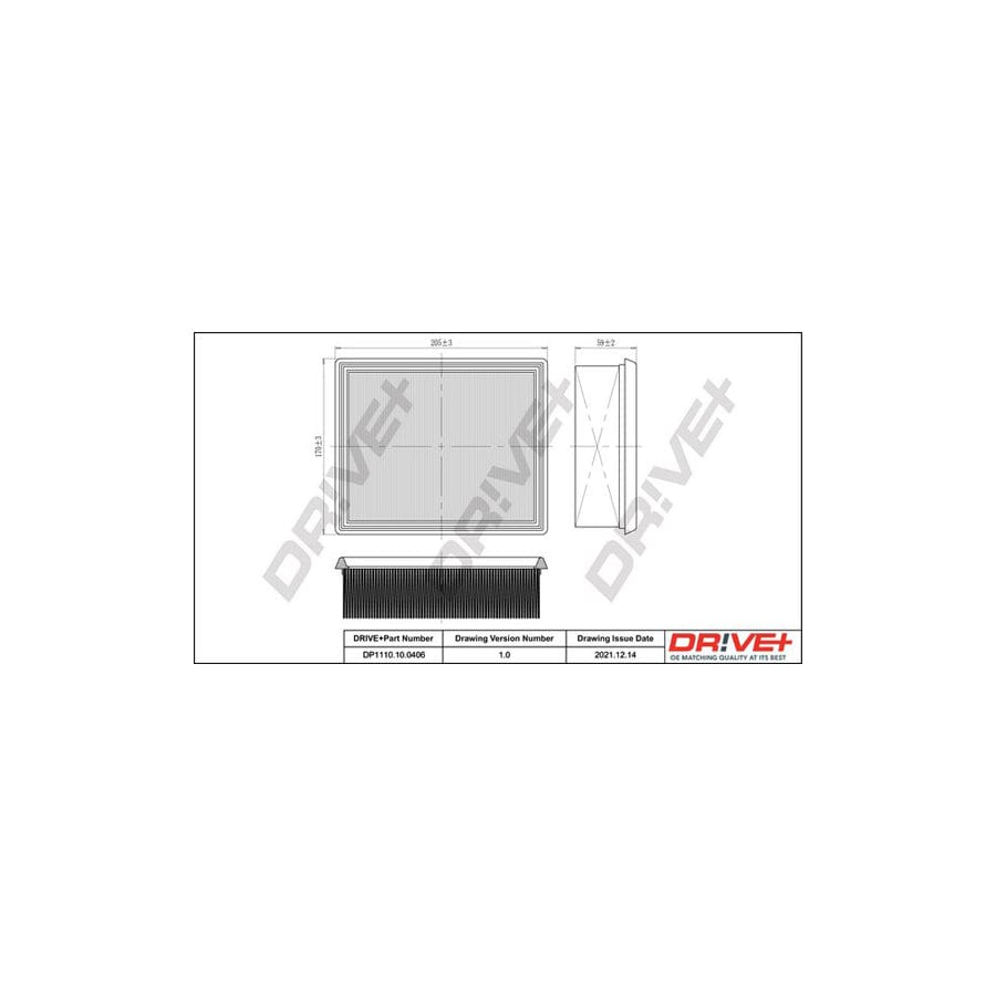 Dr!Ve+ Dp1110.10.0406 Air Filter