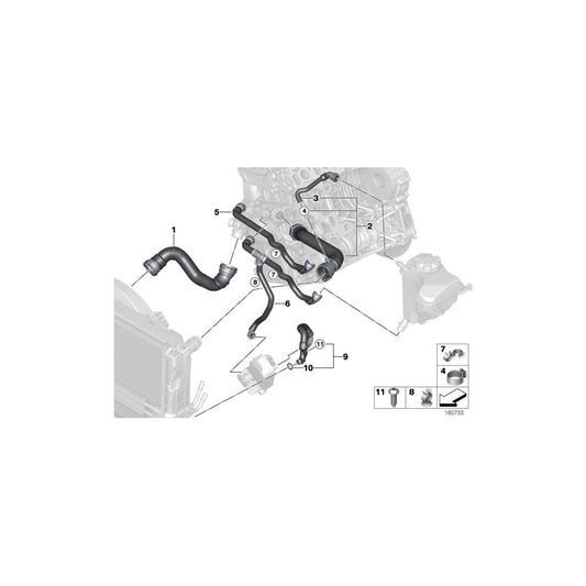 Genuine BMW 32411712735 F07 E60 Hose Clamp L12-14,5 (Inc. 525td) | ML Performance US Car Parts
