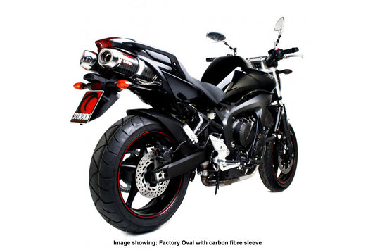 Scorpion EYA70SEO Yamaha Factory Oval Slip-On (Pair) - Polished Stainless Steel Sleeve (FZS / FZS600 Fazer) | ML Performance US US