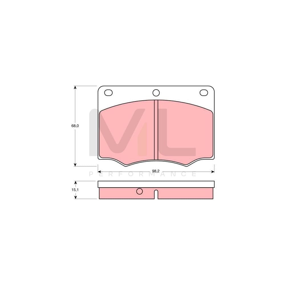 TRW Gdb674 Brake Pad Set Not Prepared For Wear Indicator | ML Performance Car Parts