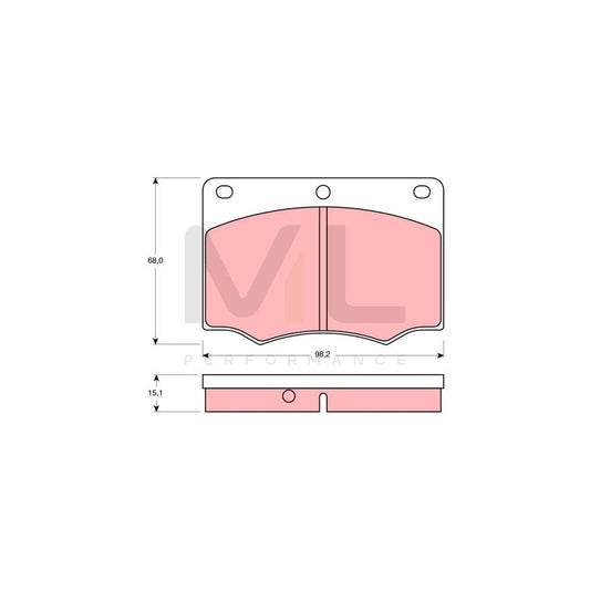 TRW Gdb674 Brake Pad Set Not Prepared For Wear Indicator | ML Performance Car Parts