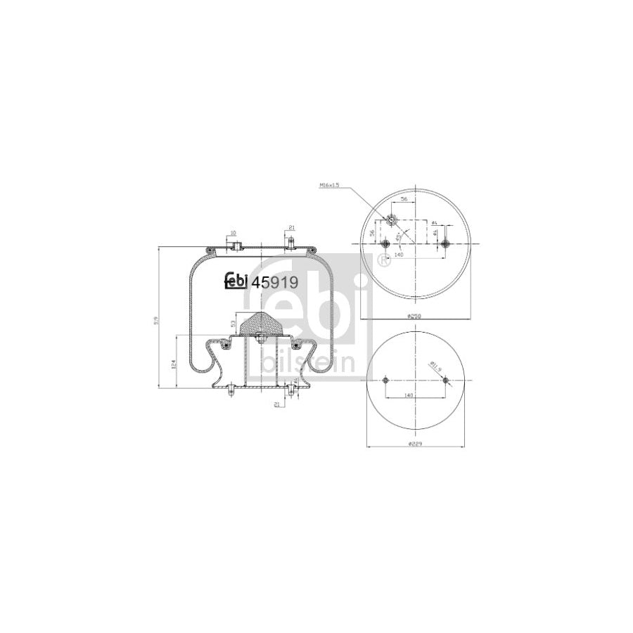 Febi Bilstein 45919 Boot, Air Suspension