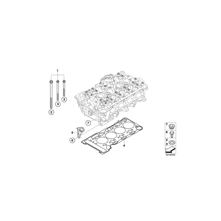 Genuine BMW 11127578094 E81 E87 E90 Cylinder Head Gasket Asbestos-Free 0,80mm (+0,3) (Inc. 116i 1.6 & 316i) | ML Performance US Car Parts