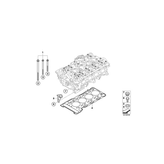 Genuine BMW 11127578094 E81 E87 E90 Cylinder Head Gasket Asbestos-Free 0,80mm (+0,3) (Inc. 116i 1.6 & 316i) | ML Performance US Car Parts