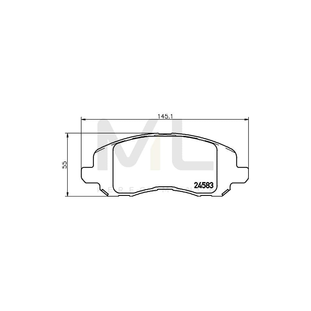 Hella 8DB 355 013-491 Brake Pad Set With Acoustic Wear Warning