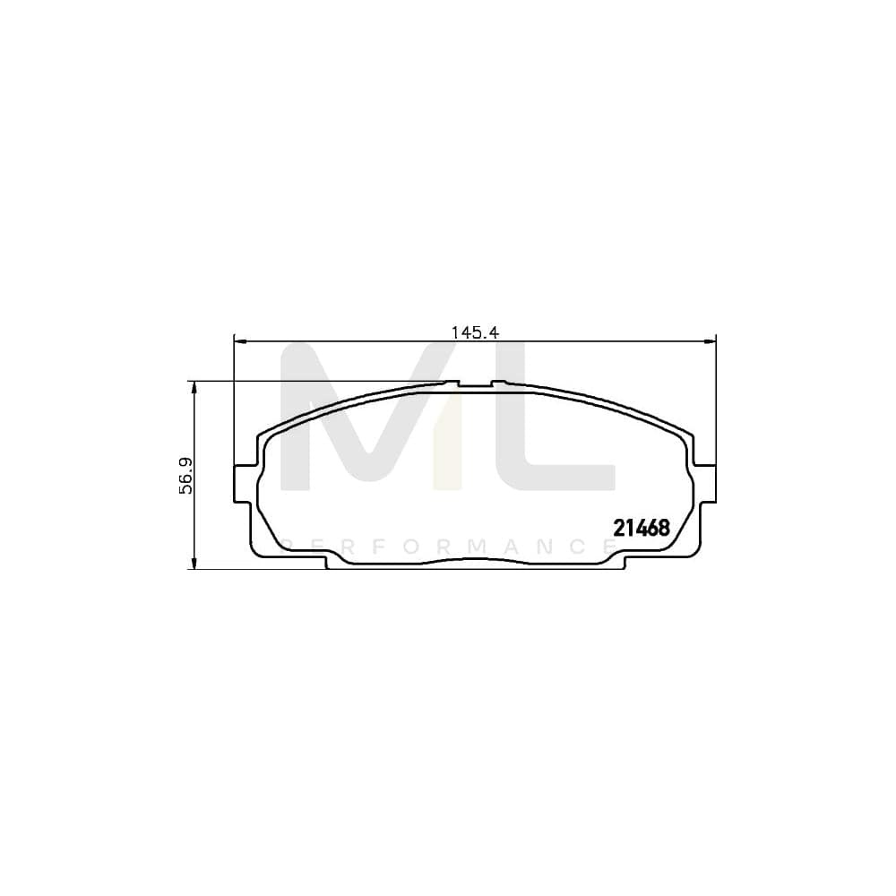Hella 8DB 355 016-921 Brake Pad Set Not Prepared For Wear Indicator