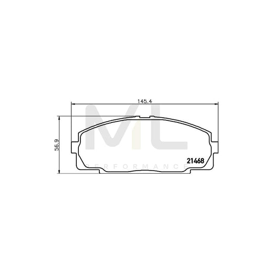 Hella 8DB 355 016-921 Brake Pad Set Not Prepared For Wear Indicator