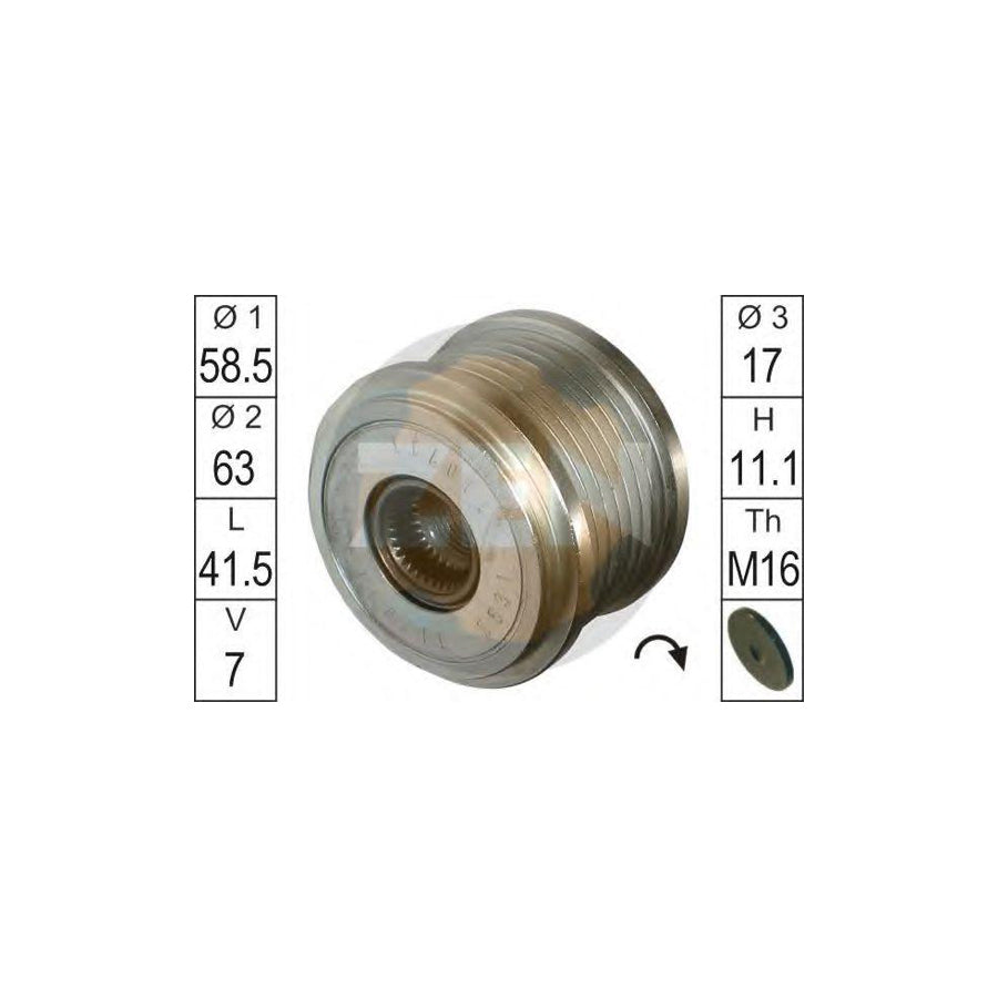 Era 219106 Alternator Freewheel Clutch