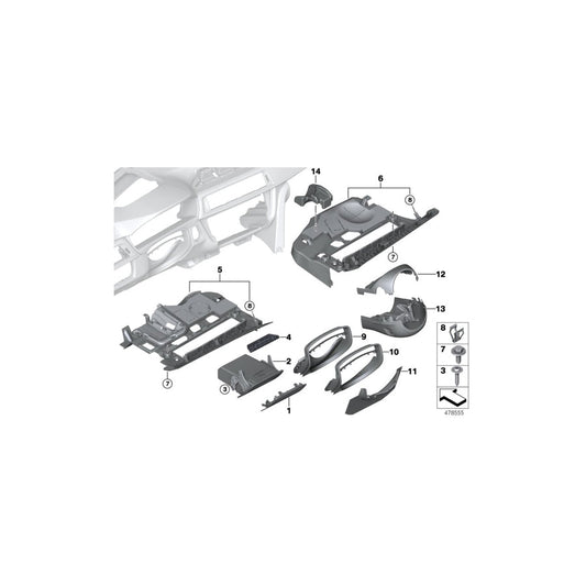 Genuine BMW 51459240635 F30 F34 F33 Folding Box, Driver's Side VENETOBEIGE (Inc. 325d, 428iX & 320d ed) | ML Performance US