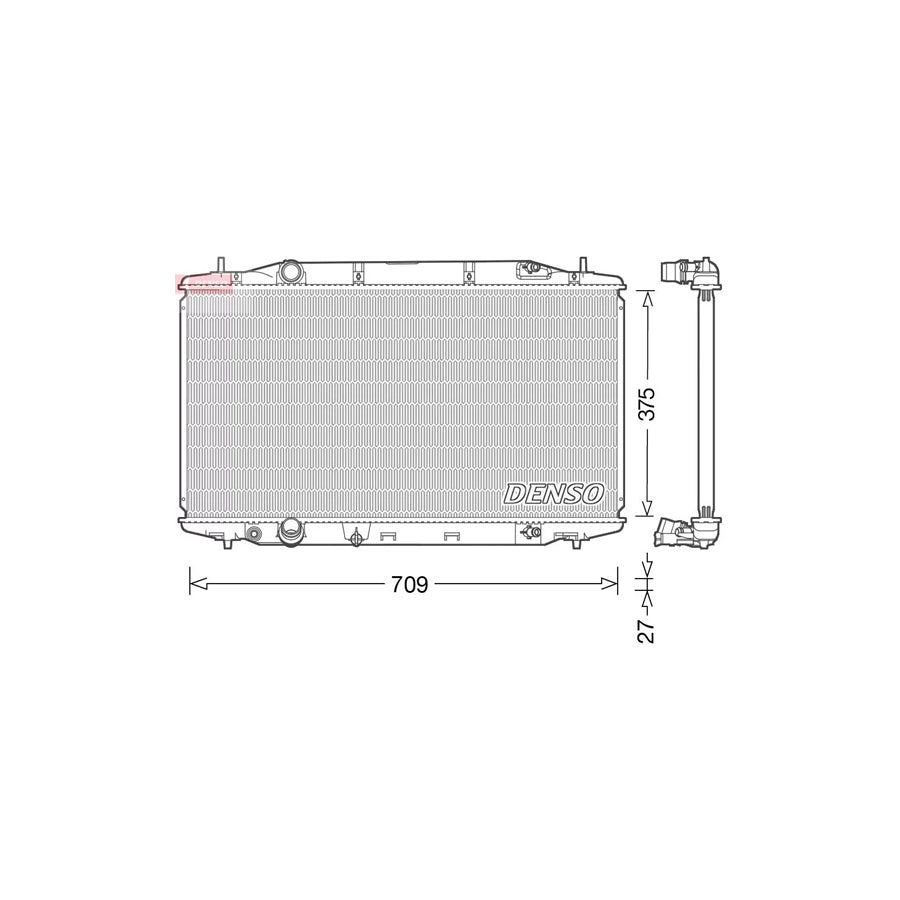DENSO DRM40041 Engine Radiator for Honda CIVIC IX Hatchback (Fk)