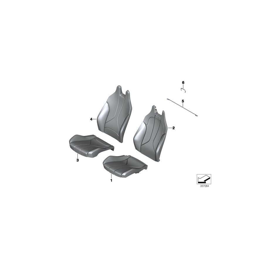 Genuine BMW 52107398712 I15 Seat Upholstery, Right CIS (Inc. i8) | ML Performance US Car Parts