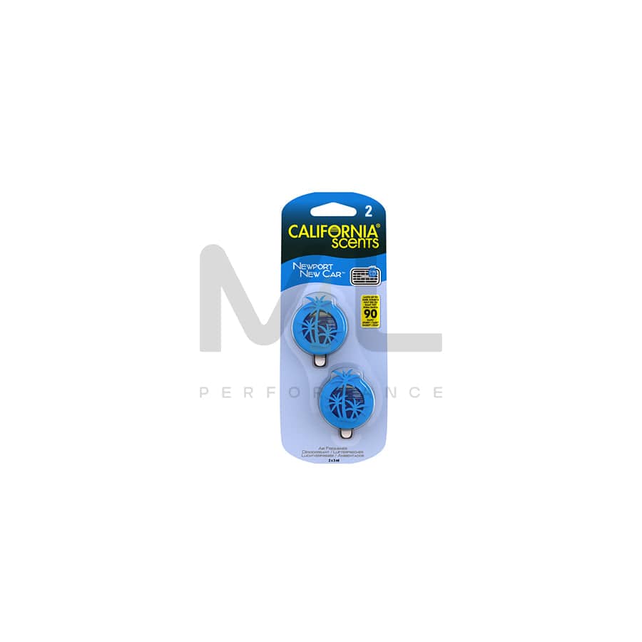 California Scents 2pc. Mini Diffuser Car Air Freshener - Newport New Car