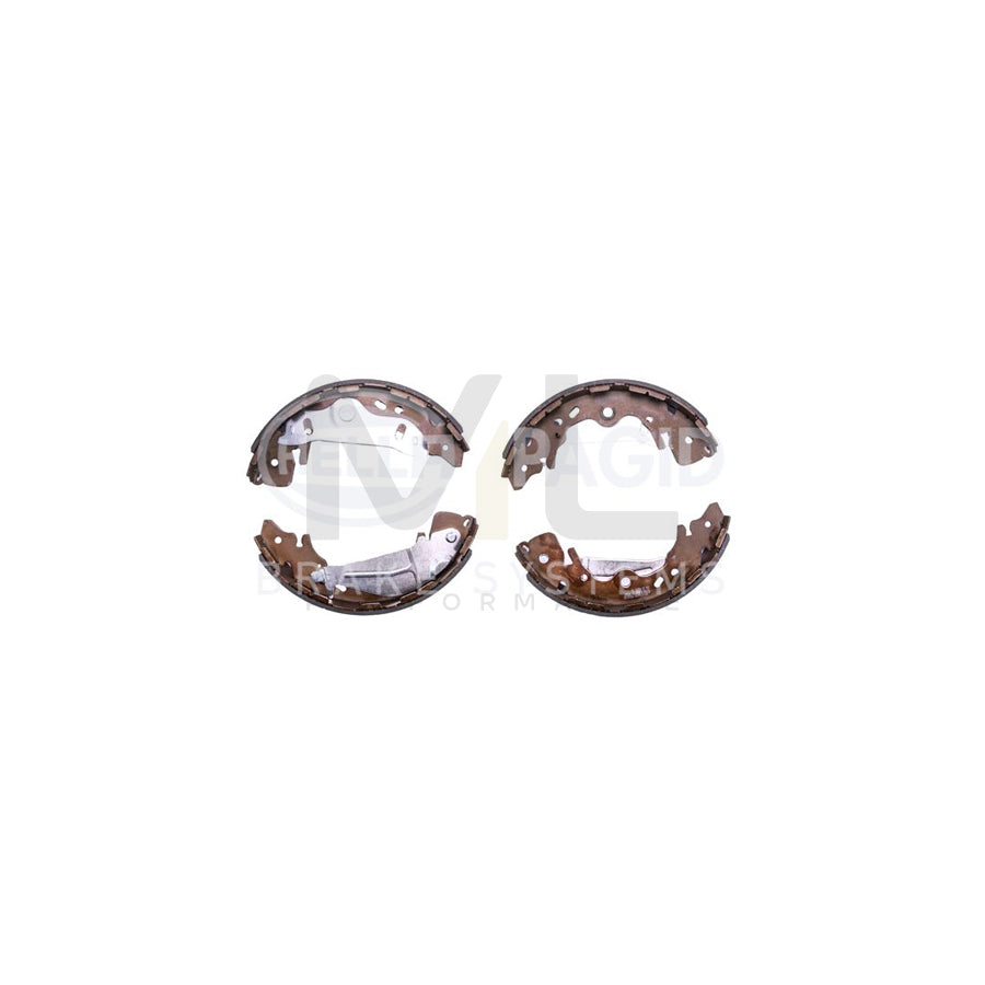 HELLA 8DB 355 003-001 Brake Shoe Set for KIA Sedona I (GQ) with handbrake lever