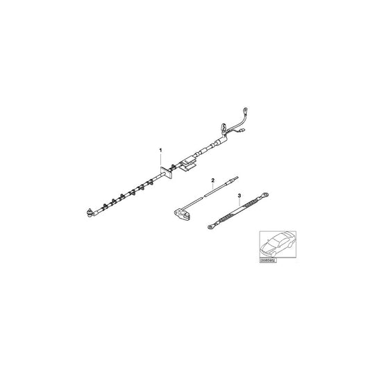 Genuine BMW 61126902418 E52 Battery Cable Negative (Inc. ALPINA V8 & Z8) | ML Performance US Car Parts