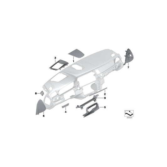 Genuine BMW 51459209779 F10 F11 Cover, Center Speaker SCHWARZ (Inc. 518d, 535iX & 535dX) | ML Performance US
