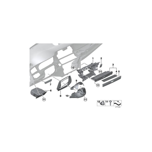 Genuine BMW 51459203711 F10 F07 F11 Dummy Trim For Assistance Systems VENETOBEIGE (Inc. 530i, 535d & M5) | ML Performance US