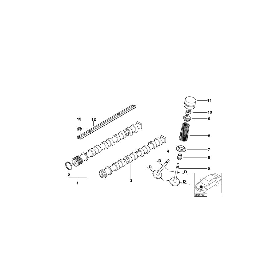 Genuine BMW 11311710901 E39 E38 E53 Camshaft Exhaust Zyl.5-8 (Inc. 540iP, X5 4.4i & 740iLP) | ML Performance UK Car Parts