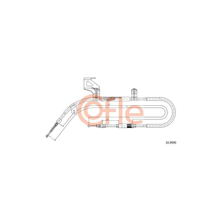 Cofle 10.9040 Hand Brake Cable for Skoda Superb I Saloon (3U4)