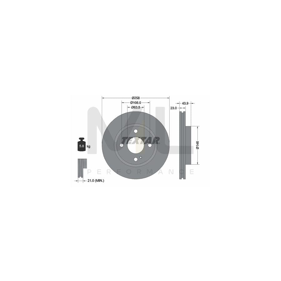 TEXTAR PRO+ 92176005 Brake Disc Internally Vented, Coated, High-carbon, without wheel hub, without wheel studs | ML Performance Car Parts