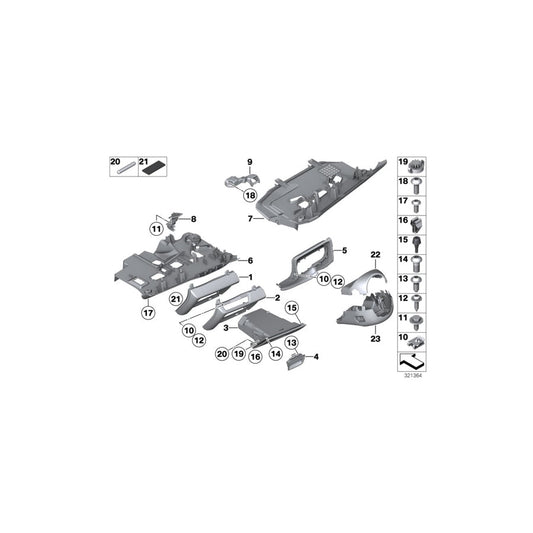 Genuine BMW 51459183130 F01 F04 F02 Folding Box, Driver's Side SATTELBRAUN (Inc. 750iX, Alpina B7L & Hybrid 7) | ML Performance US