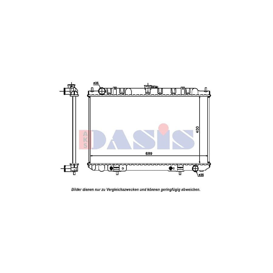 AKS Dasis 070104N Engine Radiator