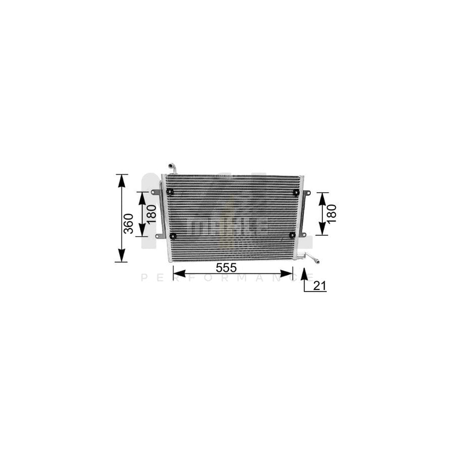 MAHLE ORIGINAL AC 172 000S Air conditioning condenser without dryer | ML Performance Car Parts
