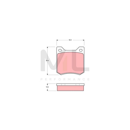 TRW Gdb550 Brake Pad Set Not Prepared For Wear Indicator | ML Performance Car Parts