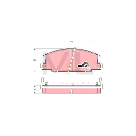 TRW Cotec Gdb870 Brake Pad Set With Acoustic Wear Warning | ML Performance Car Parts
