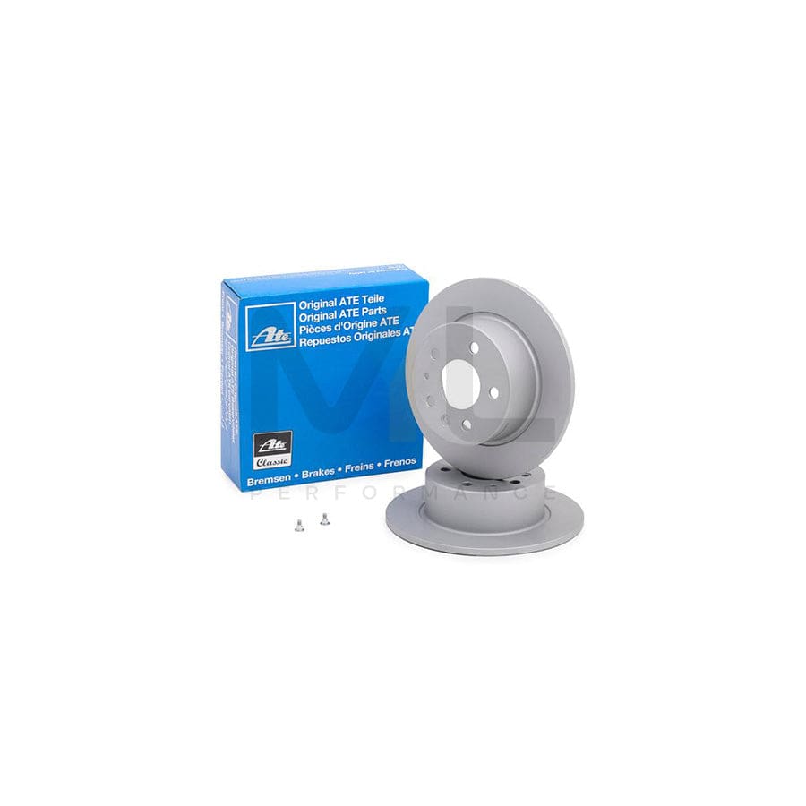 ATE 24.0110-0185.1 Brake Disc Solid, Coated, with bolts/screws  - 1 piece