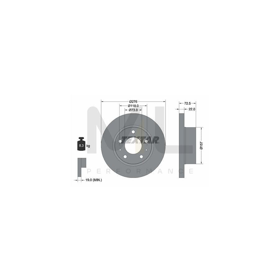 TEXTAR 93104603 Brake Disc for IVECO Daily Solid, without wheel hub, without wheel studs | ML Performance Car Parts