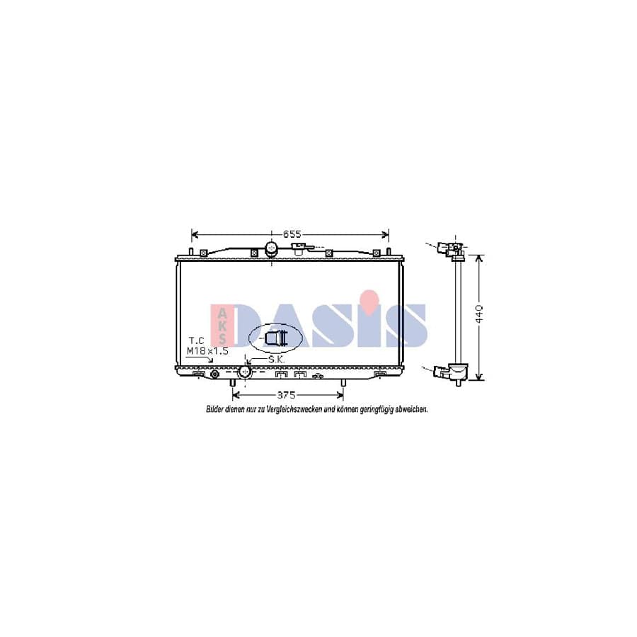 AKS Dasis 100031N Engine Radiator for Honda Accord