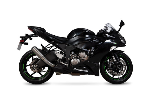 Scorpion PKA129TEO Kawasaki Red Power Slip-On - Titanium Sleeve (Ninja ZX-6R / Ninja ZX-636) | ML Performance US US