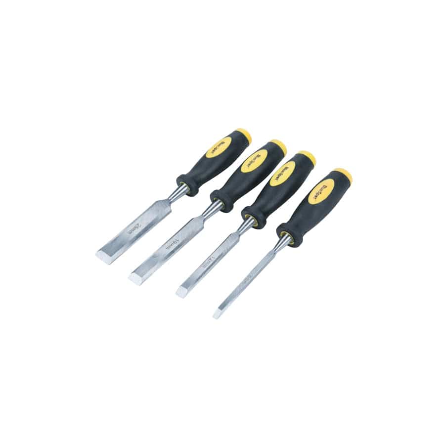 BlueSpot Tools B/S28004 Chisel Set Double Colour Handle Set, 4 Piece