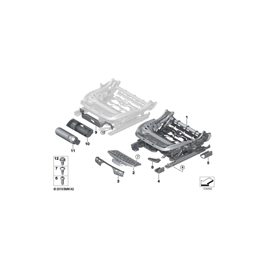 Genuine BMW 52107415073 G01 Exterior Left Seat Rail Cover (Inc. X4 M40dX & X3) | ML Performance US Car Parts