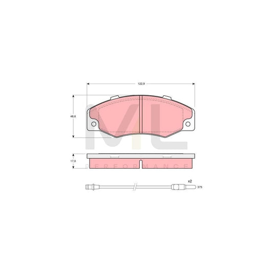 TRW Gdb903 Brake Pad Set For Renault 21 Incl. Wear Warning Contact | ML Performance Car Parts