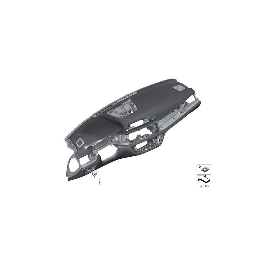 Genuine BMW 51459458024 G12 Dashboard Leather Head-Up Display SCHWARZ (Inc. M760iX & M760LiX) | ML Performance US Car Parts