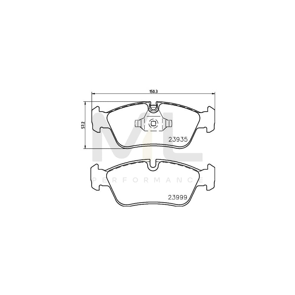 Hella 8DB 355 011-281 Brake Pad Set Prepared For Wear Indicator
