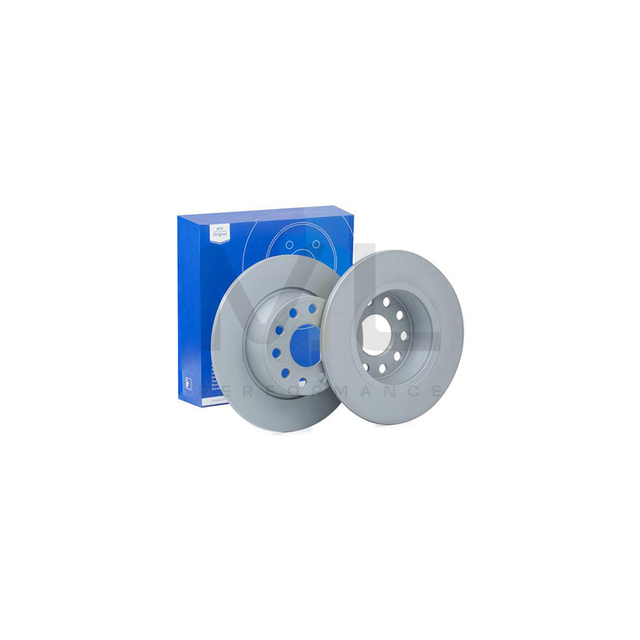 ATE 24.0110-0409.1 Brake Disc Solid, Coated, with bolts/screws  - 1 piece