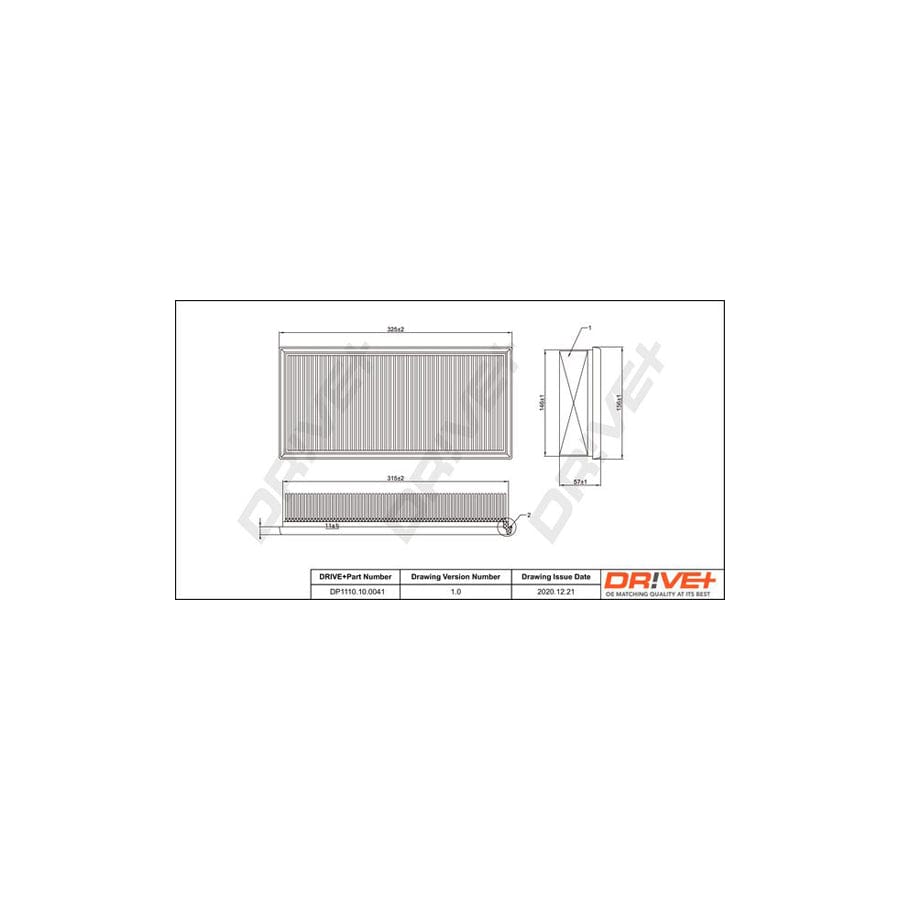 Dr!Ve+ Dp1110.10.0041 Air Filter