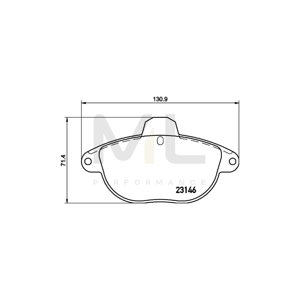 Hella 8DB 355 019-281 Brake Pad Set For Citroën Xantia Incl. Wear Warning Contact
