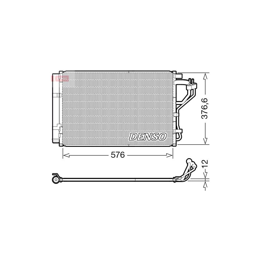 DENSO DCN41010 Air Conditioning Condenser