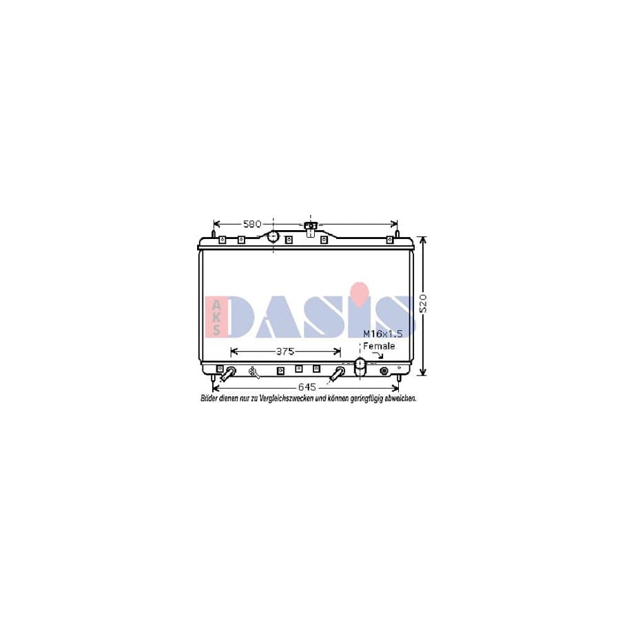 AKS Dasis 100034N Engine Radiator for Honda Legend III Saloon (Ka)