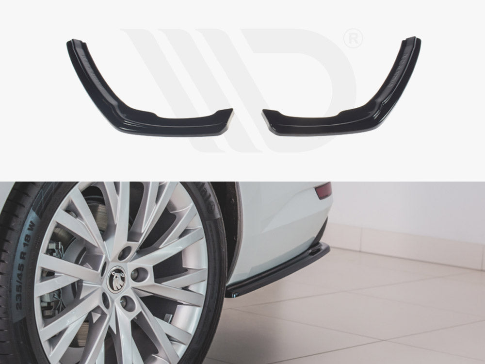 Maxton Design SK-SU-3F-RSD1T Rear Side Splitters Skoda Superb MK3 Fl Hatchback / Estate (2019-) | ML Performance UK Car Parts