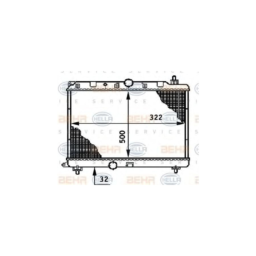 Hella 8MK 376 708-591 Engine Radiator