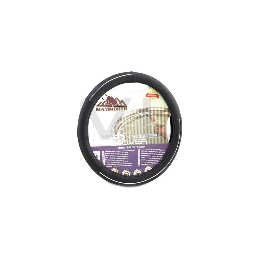 MAMMOOTH A050 187520 Steering wheel cover Black, Ø: 36-38cm, PU (Polyurethane)