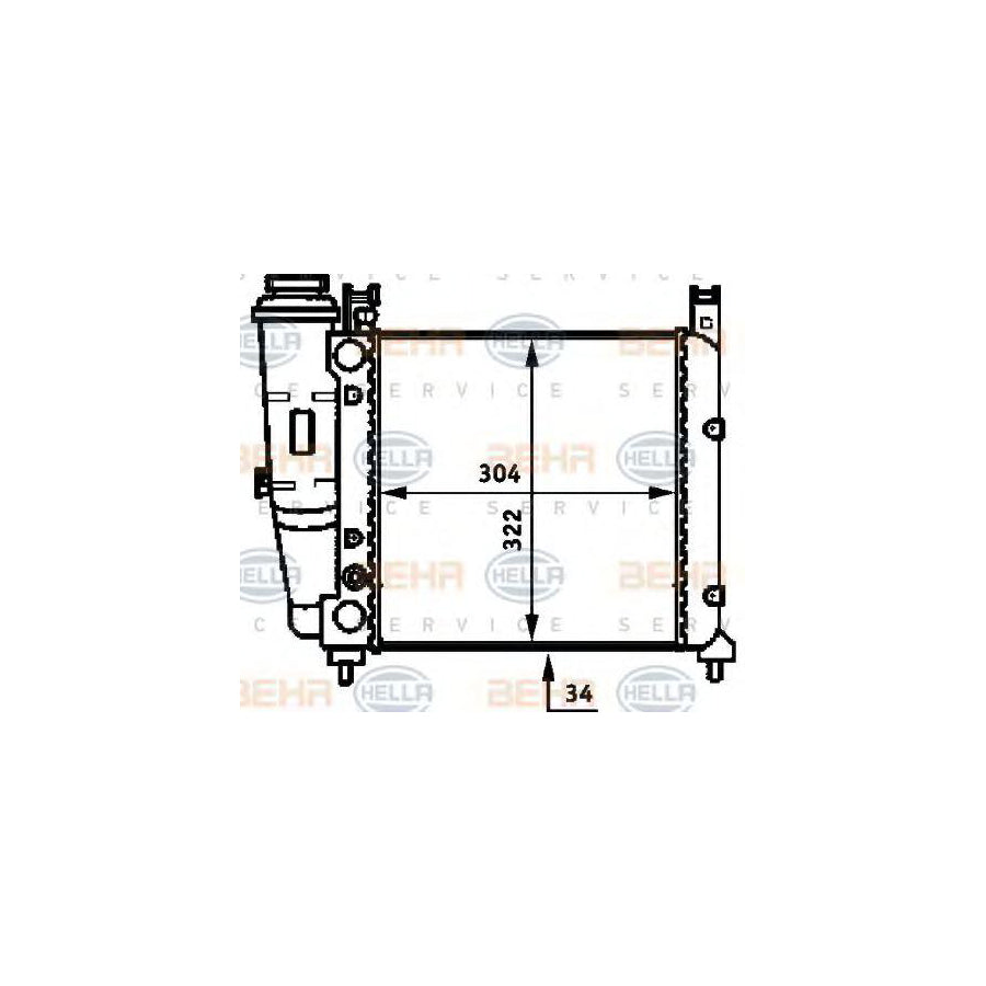 Hella 8MK 376 713-501 Engine Radiator