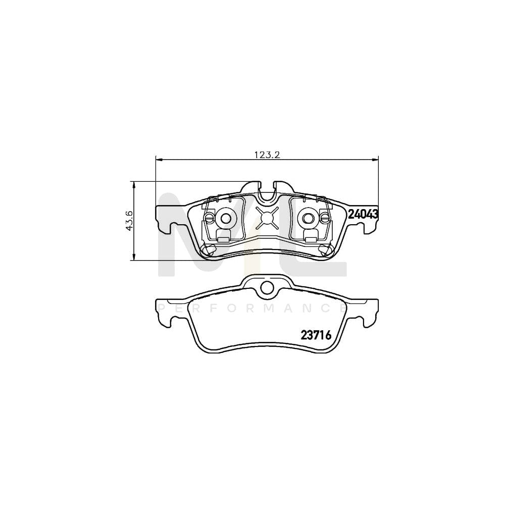 Hella 8DB 355 011-351 Brake Pad Set Prepared For Wear Indicator